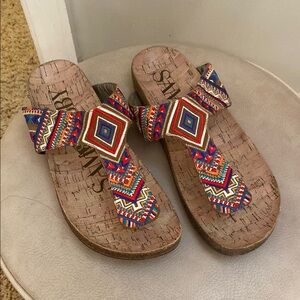 Stylish Sam&Libby Women's Sandals with Colorful Pattern